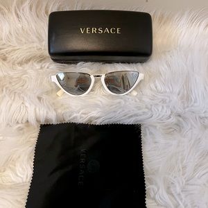 Versace White Frame Sunglasses